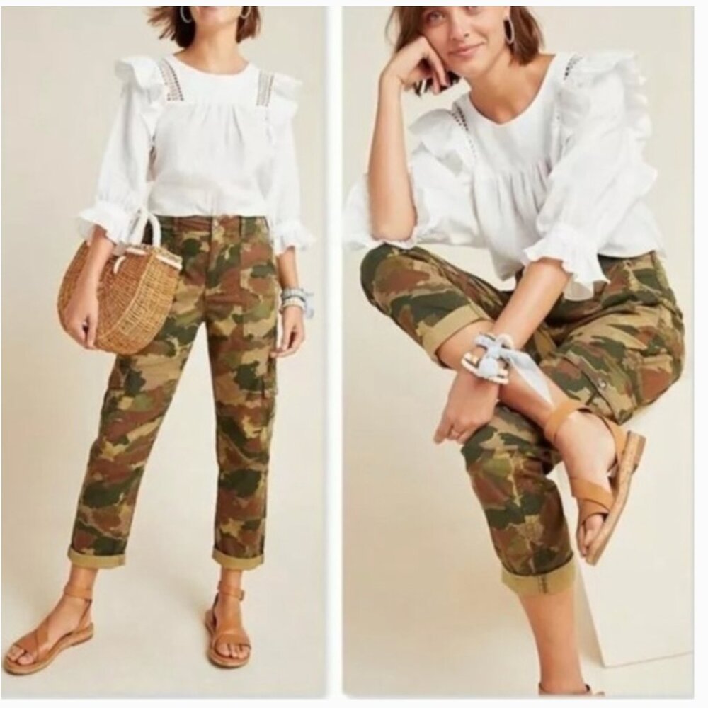Anthropologie Neives Camo Cargo Pants - 29